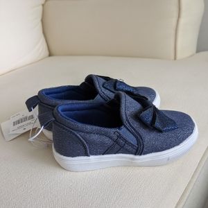 *CCO* Denim/Dark Blue Glitter Bow Sneaker